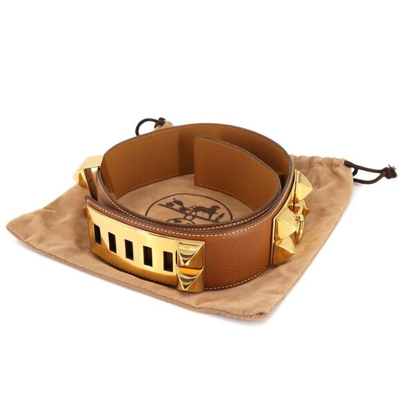 Hermes Collier de Chien Medor Belt Courchevel Epson Gold 65 main image 6